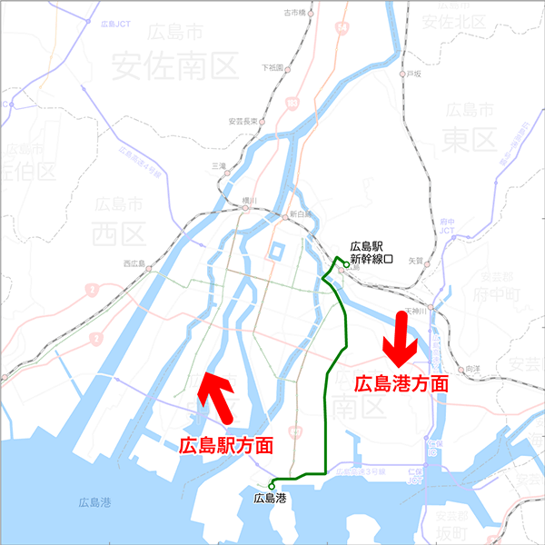 イオンモールシャトル-路線図