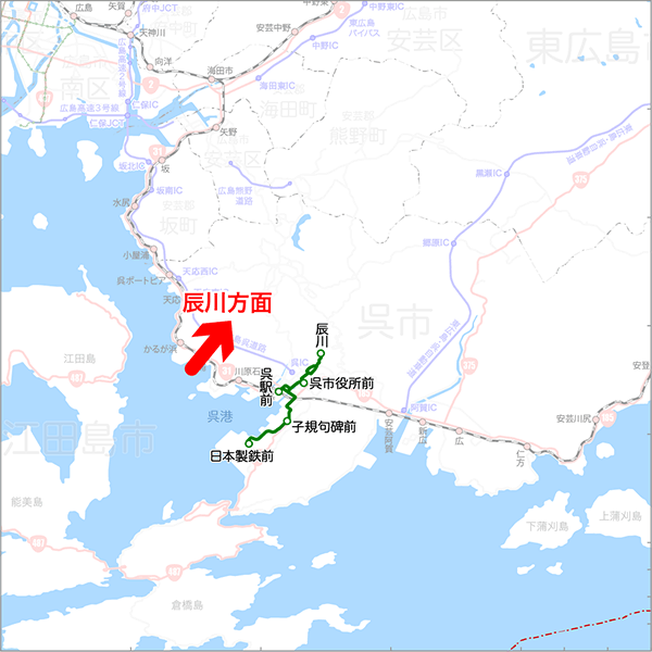 辰川線-路線図