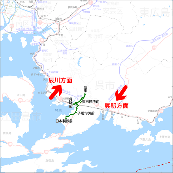 辰川線-路線図