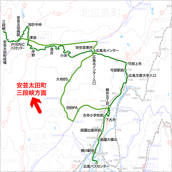 三段峡線-路線図