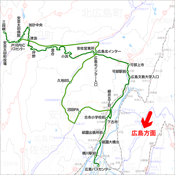 三段峡線-路線図