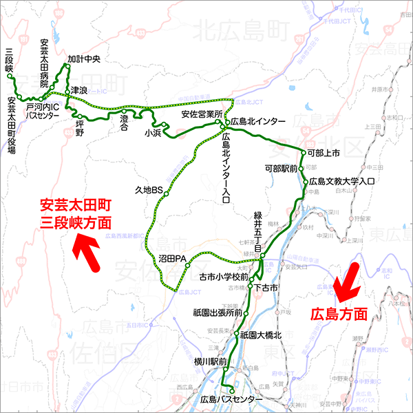 三段峡線-路線図