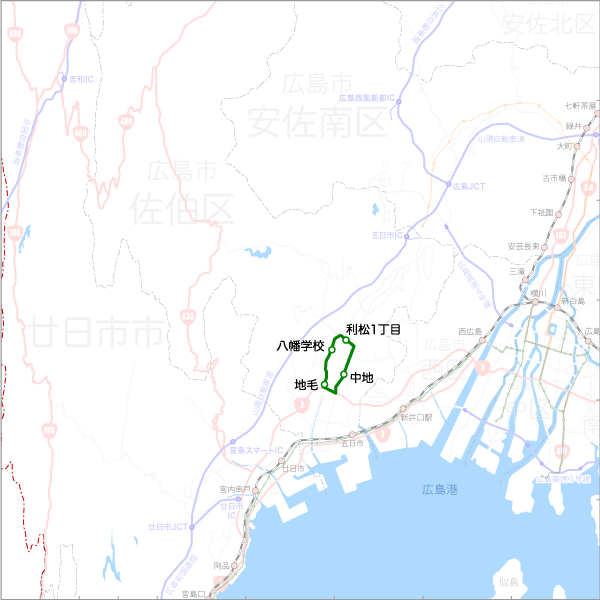やはたループ-路線図