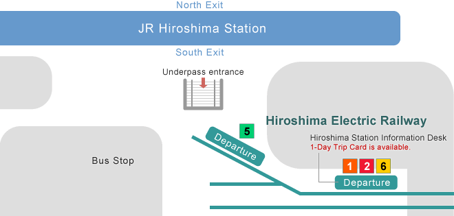 Map of Hiroshima Station