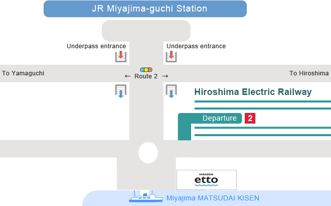 Map of Miyajima-guchi
