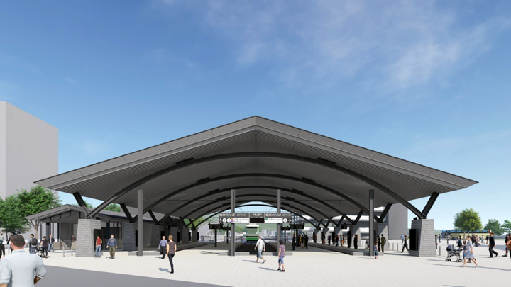 広電宮島口駅完成イメージ
