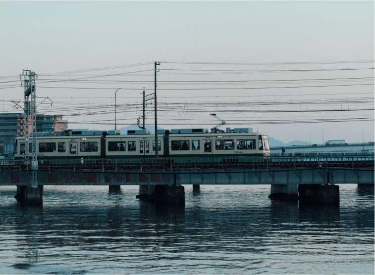 画像：宮島線沿線風景