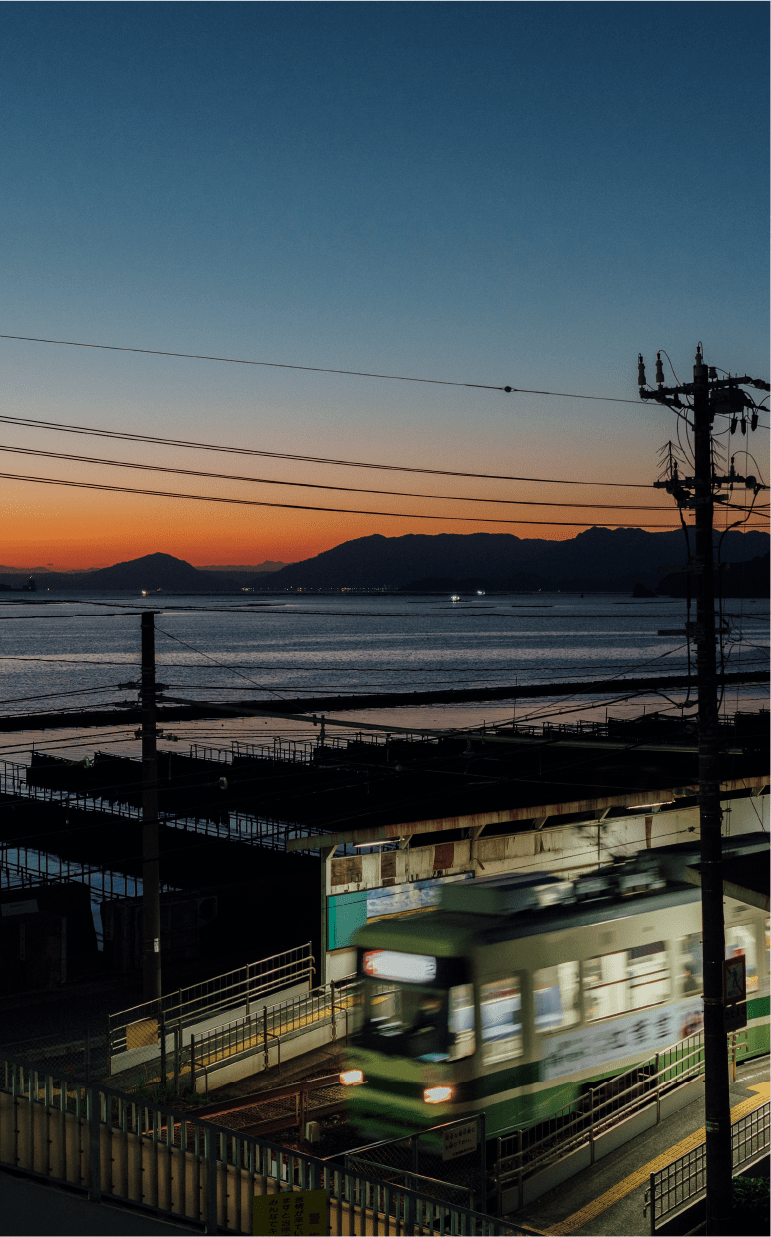 画像：宮島線沿線風景