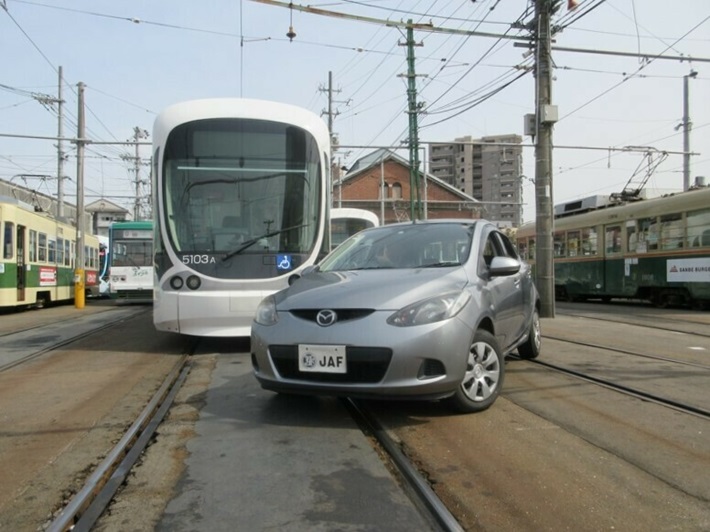 車庫内での模擬シチュエーション